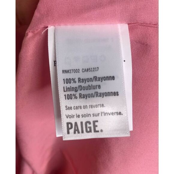 Paige Women's Rosalee Ruffle Sleeve Mini Dress, Lipstick Pink, US Size S, NWT - Picture 7 of 8